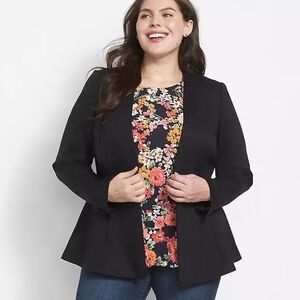 Lane Bryant Stretch Ponte Blazer Jacket Size 26